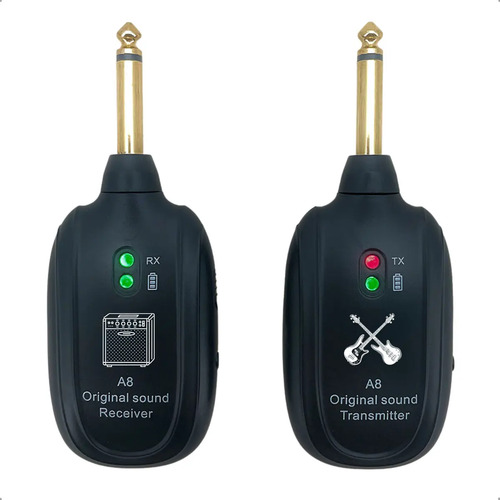 Transmissor e Receptor P10 Sem Fio Xiaowei A8 para Instrumentos Musicais