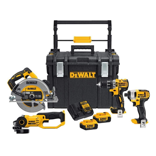 Combo Dewalt 4 Herramientas Taladro Percutor Xr  Barracuda