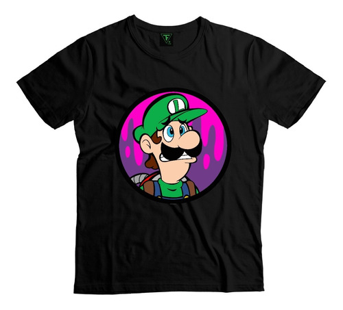 Polera Luigi's Mansion Diseños Mansión De Luigi  Niño Niña