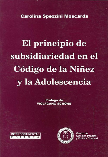 Libro El Principio De Subsidiaridad En El Código De La Niñez