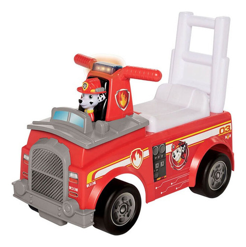 Carrito Montale Bomberos Paw Patrol Marshall Luces Y Sonidos Color Rojo