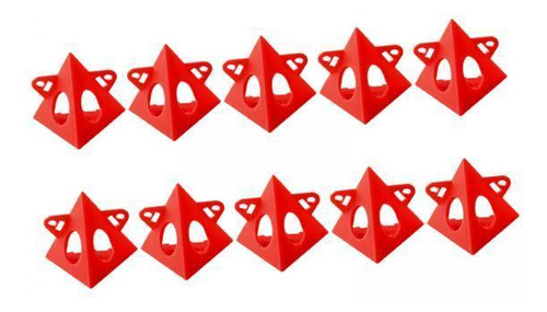 2 X 10x Soporte De Pintura Triángulo Almohadillas De Rojo