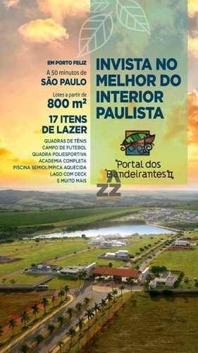 Imagem 6 de 28 de Terreno À Venda, 1462 M² Por R$ 950.683 - Portal Dos Bandeirantes - Ii - Porto Feliz/sp - Te3594