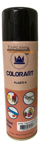 Tinta Plasti-k Spray Para Plástico Colorart Preto Fosco