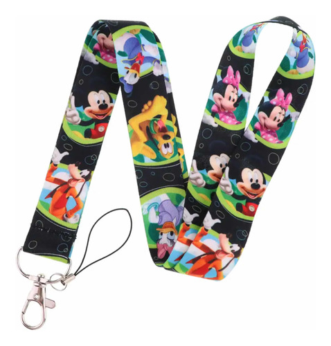 Lanyard Mickey Mouse De Disney Porta Llaves O Tarjeta Nuevo