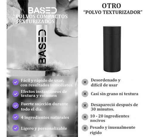 Based Polvo Texturizador Para El Cabello, Fijación Media