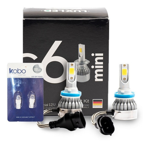 Imagen 1 de 10 de Kit Cree Led H7 H4 H1 9006 H11 6ta Generación + Led T10 Auto