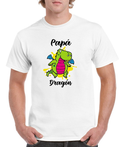 Playera Hombre Papá Dragoncito Familia Regalo Dia Del Padre