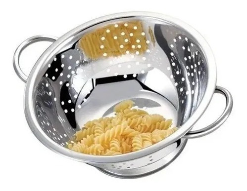 Imagem 1 de 4 de Escorredor De Massas E Alimentos Em Aço Inox 24 Cm