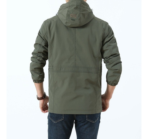 Jaqueta Masculina Com Capuz E Cha Tamanho Grande
