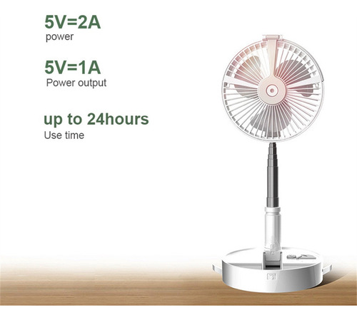 Ventilador Telescópico Recargable Plegable S Con Humi 9005
