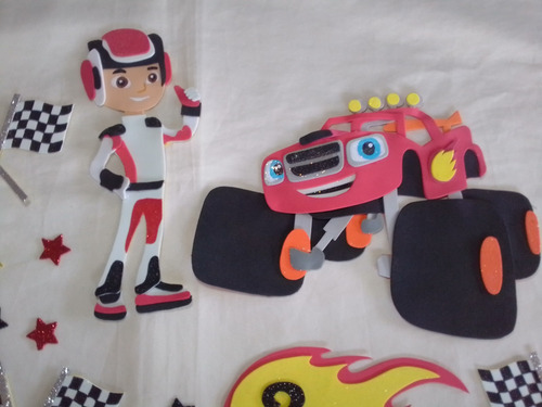 Topper Cake Blaze And The Monsters Machine Personalizado