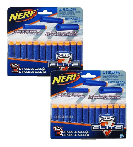 Nerf Dardos X24 Unid Succion Elite Hasbro N Strike