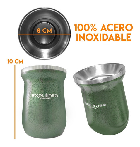 Imagen 4 de 9 de Termo Acero Inoxidable Explorer 750 Ml Pico Cebador + Mate