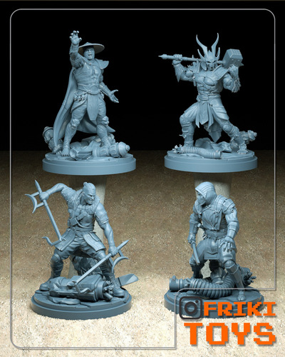 Miniaturas De Rol 35mm Mortal Kombat-resina 3d- Friki Toys