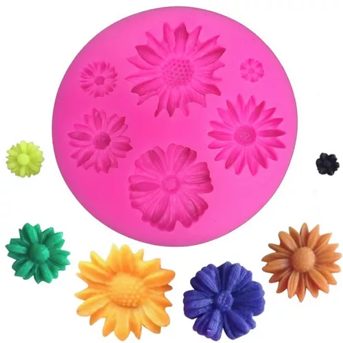 Molde De Silicone 6 Flores Para Confeitar Bolos E Biscoitos Mercadolivre