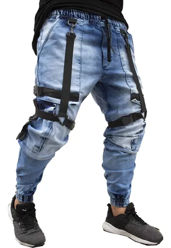 Calca Jeans Masculina Com Bolso Cargo MercadoLivre