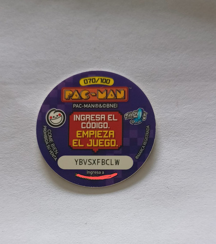 Tazo Pac Man 070/100 (Usado)