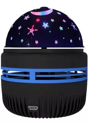 Velador Proyector Galaxia Estrellas Luna Giratorio Infantil Color de la  estructura Negro Color de la pantalla Negro