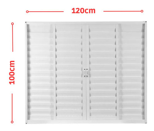 Janela Veneziana Soft Plus 4 Folhas Branco Mgm 100x100 Cm