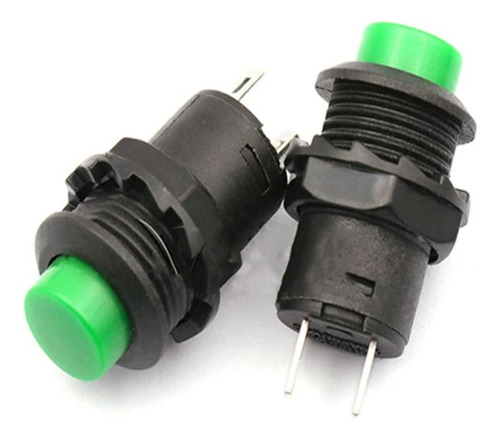 Botao Ds-427 Com Trava Verde Microswitch Push Button