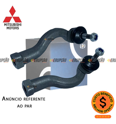 Par Terminal Direção Mitsubishi L200 Triton Pajero Dakar
