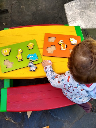 Imagen 5 de 9 de Juego Encastre Madera Mascotas Didácticos Infantil Niños