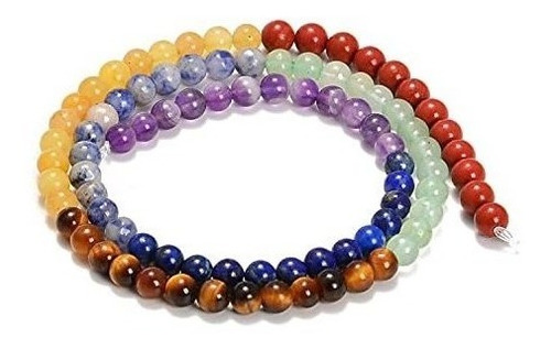 Ad Beads Healing Reiki 7 Chakras Yoga Natural Gemstone Rou