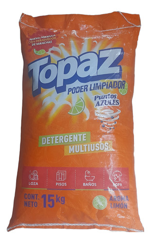 Detergente Topaz Multiusos Aroma Limón 15 Kg