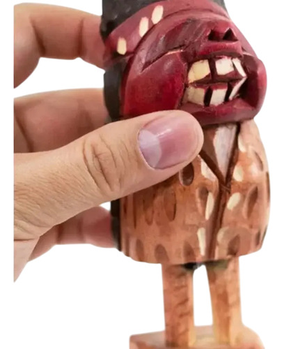 Indio Pícaro De Madera 11cms Tradicional Típico Chileno