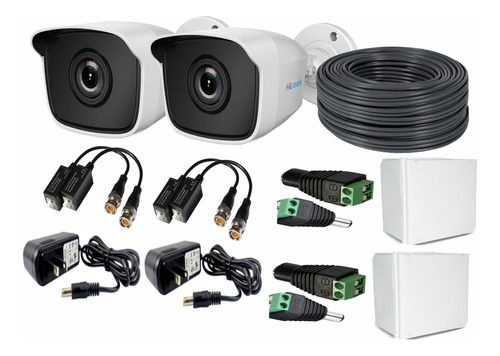 Combo De Dos Camaras Bala 1080p+accesorios +cable 50 Mts Utp