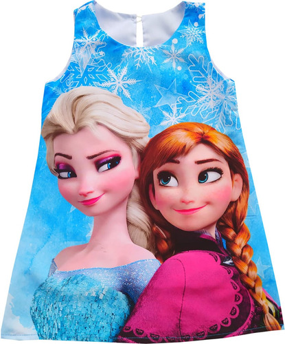 Vestido Para Niñas De Frozen Ana Y Elsa - Cs