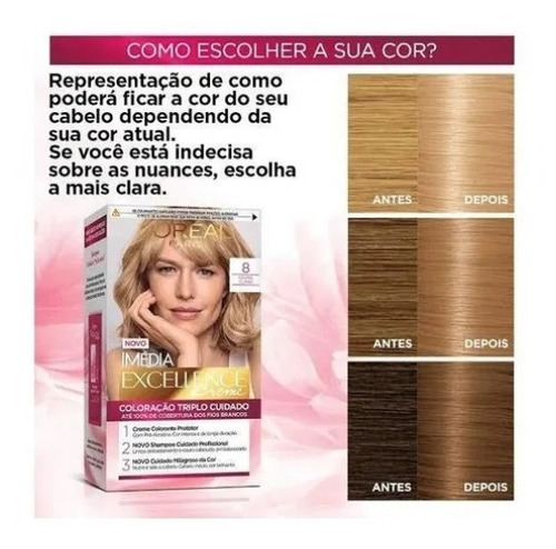 Loreal Excellence Creme Tinte Para Cabello 8 Rubio Miel