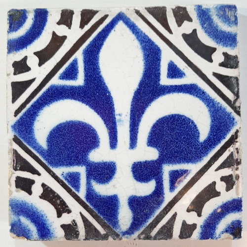 Imagen 1 de 4 de Antiguo Azulejo Pas De Calais N° 91 7707