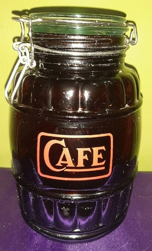 Frasco Para Cafe Antiguo En Vidrio