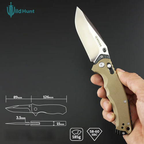Canivete Boker Magnum 8cr13mov G10 Tan