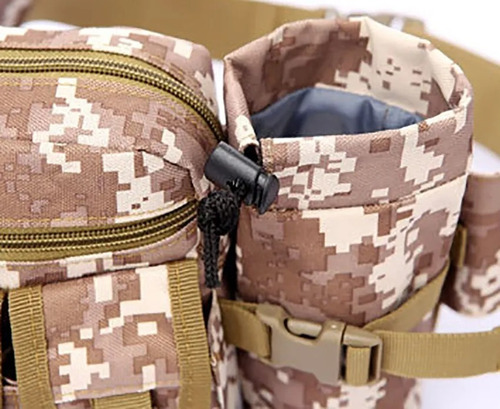 Bolso Canguro Tactico Viaje 5 Bolsillos Portabotella Desmont