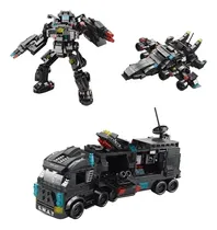 Comprar Bloques Construccion Armatodo Robot Policía De Ciudad 585pcs