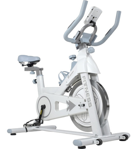 Bicicleta fija Centurfit MKZ-BICSPIN11BLA para spinning color blanco y gris