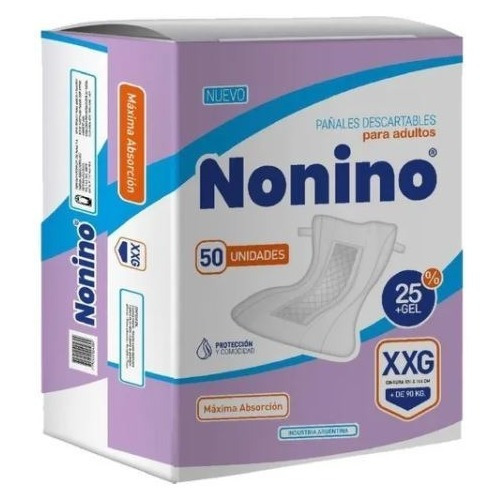 Pañales Rectos Nonino Extra Extra Grande ( Xxg ) 50 Unidades