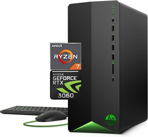 Imagen 2 de 6 de Hp Gamer Gaming Pc, Ryzen 7, Rtx 3060, 16gb Ram, 1.5 Tb M.2