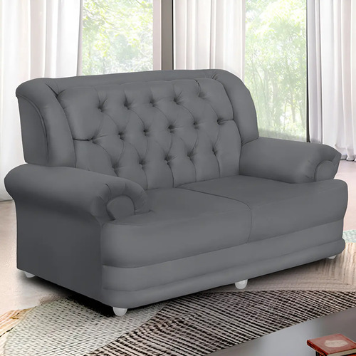 Sofá 2 Lugares Suede Finlândia Cinza - Sofá Casa