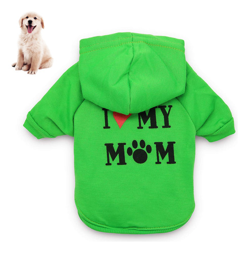 Sudadera Con Capucha Estampada Con Texto «i Love My Mom» Par