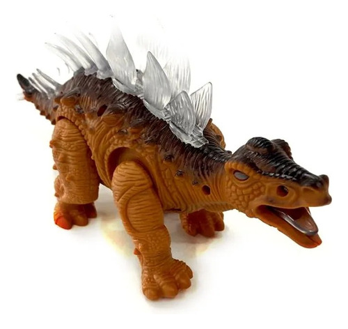 Boneco Dinossauro Estegossauro Elétrico Espinho Acende Dino