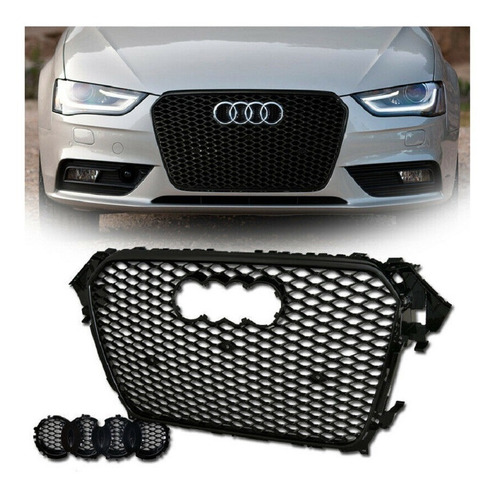 Parrilla De Malla Negra Audi A4 / S4 2013 - 2015 Nueva!!!