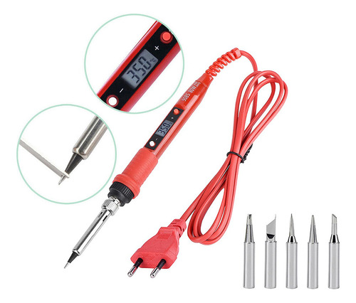 Soldador Regulador De Temperatura 110v 60w Rojo