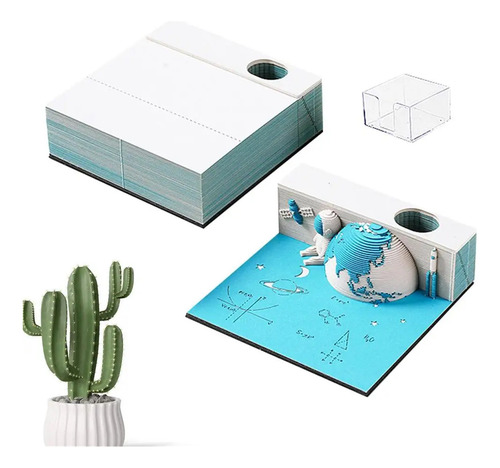 Calendario De Escritorio 3d Bloc De Notas Regalo Navidad