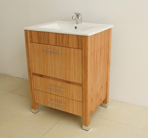 Imagen 5 de 6 de Vanitory 62x47cm Bacha De Loza 2 Cajones Y Puerta Rebatible