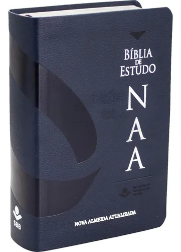 comprar Bíblia De Estudo Naa | Tamanho Médio | Letra Normal | Capa Pu Azul, De Nova Almeida Atualizada. Editorial Sbb, Tapa Mole En Português