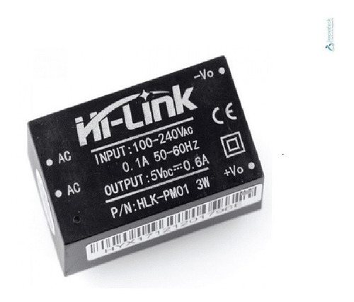 Mini Fuente De 5v 3w Step Down 100-240vac A 5vdc Hlk-pm01